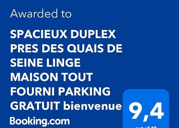 Spacieux Duplex Pres Des Quais De Seine Linge Maison Fourni Parking Gratuit 4 Chambres Bienvenue A Vous